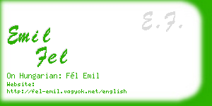 emil fel business card